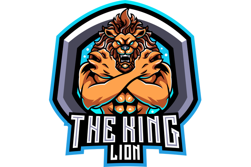 the-king-lions-esport-mascot-logo-design