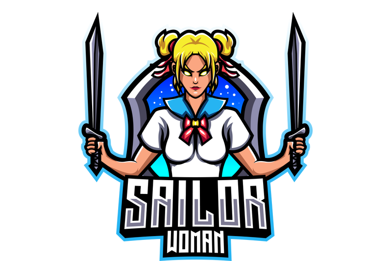 sailor-woman-esport-mascot-logo