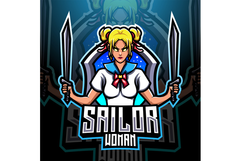 sailor-woman-esport-mascot-logo