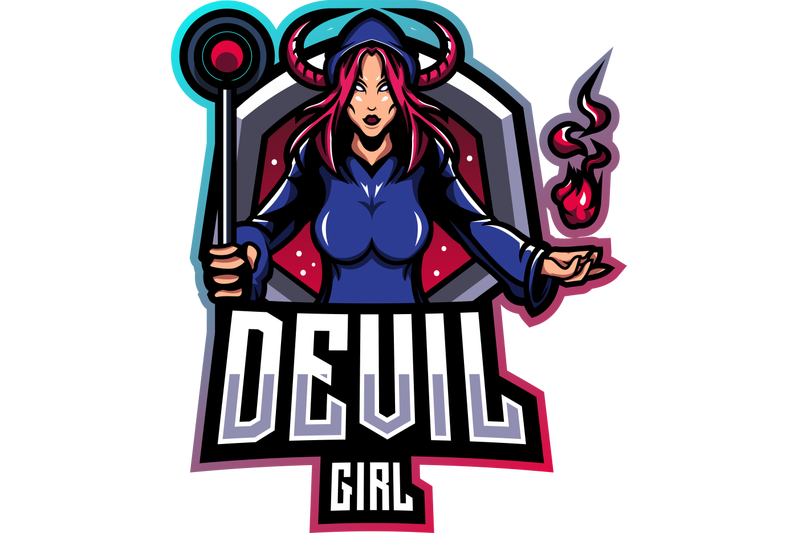 devil-girl-esport-mascot-logo-design