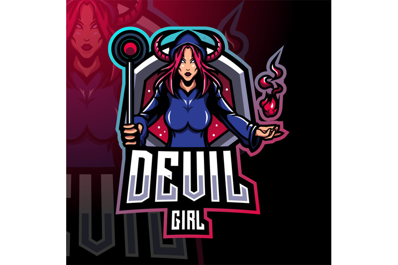 devil-girl-esport-mascot-logo-design