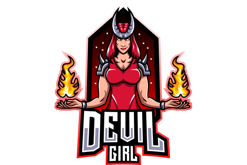 devil-girl-esport-mascot-logo-design