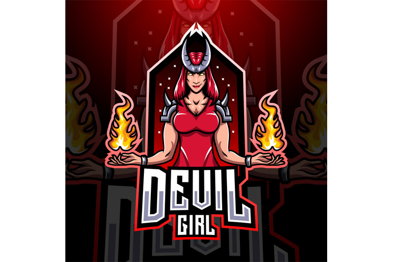 devil-girl-esport-mascot-logo-design