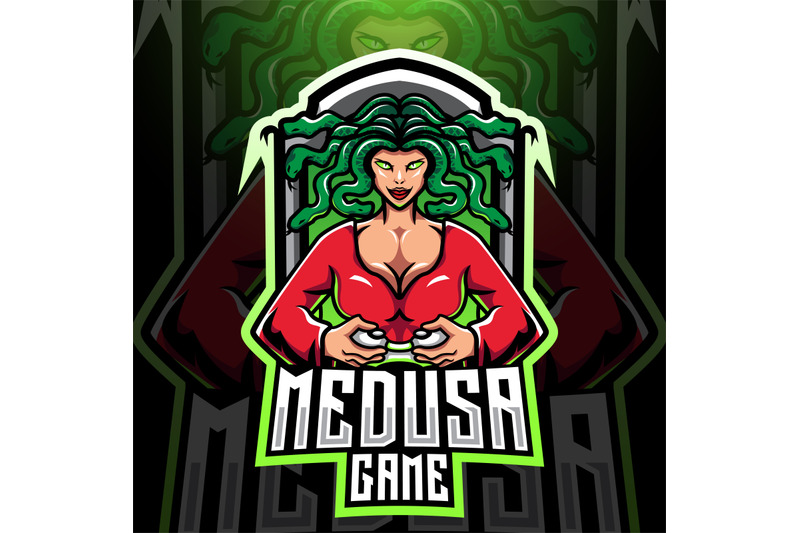 medusa-game-esport-mascot-logo-design