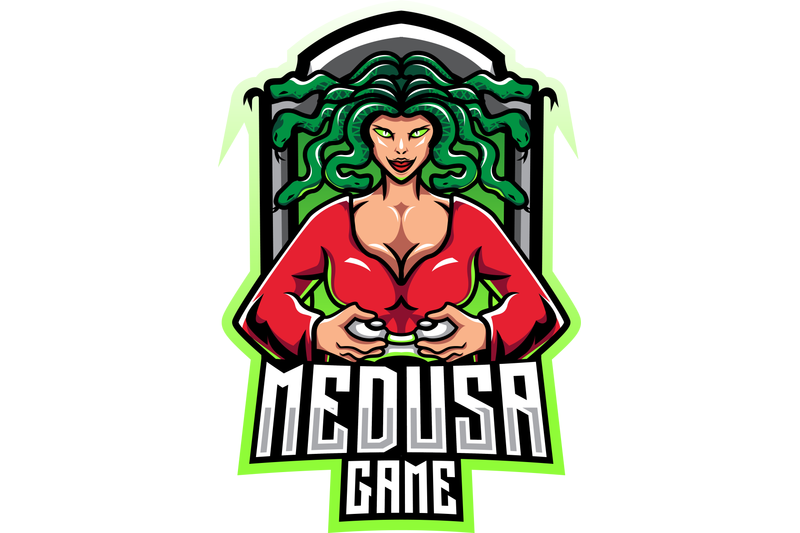 medusa-game-esport-mascot-logo-design