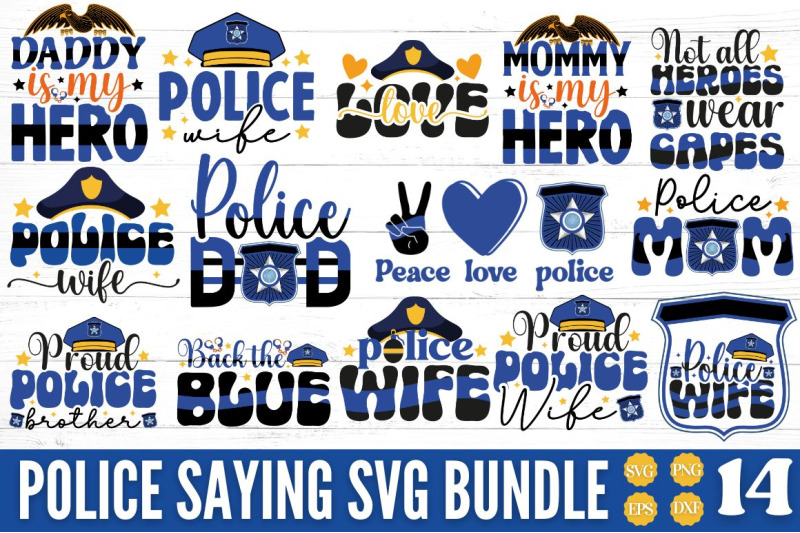 police-thin-blue-line-svg-bundle