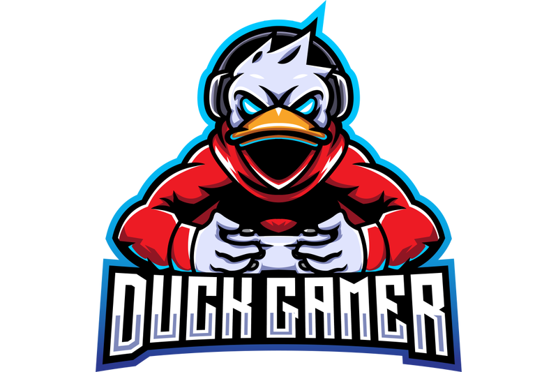 duck-gamer-esport-mascot-logo-design