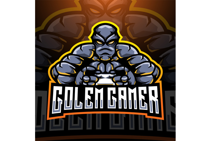 golem-gamer-esport-mascot-logo-design