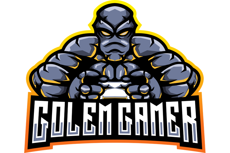 golem-gamer-esport-mascot-logo-design