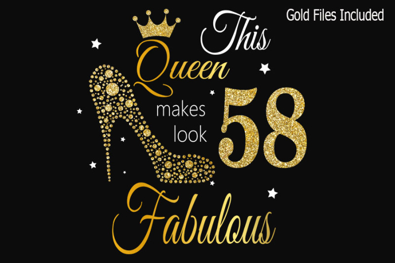 58th-birthday-svg-queen-birthday-58th-svg-gold-glitter-58th-birthday