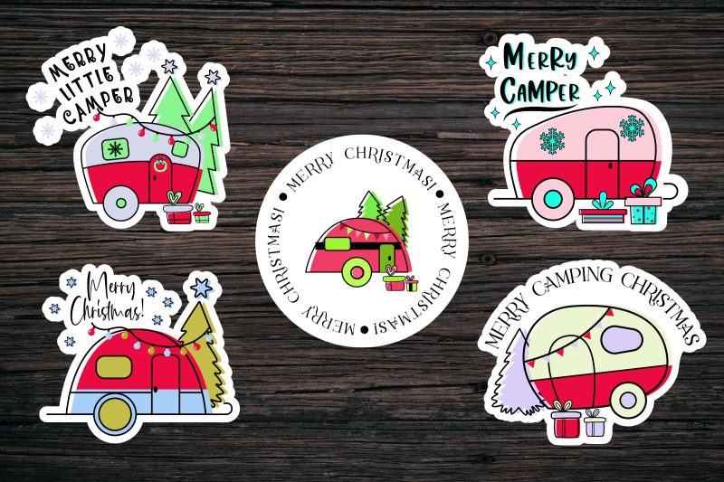 christmas-sticker-pack-png-camping-christmas-stickers-png