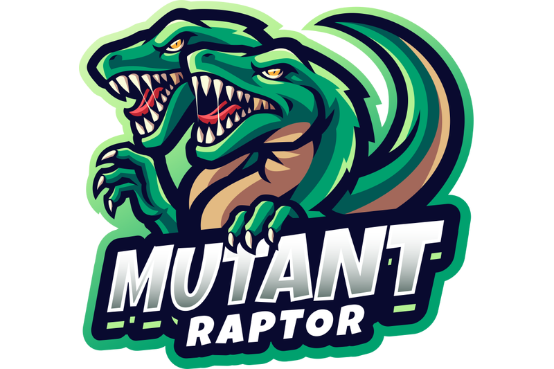 mutant-raptor-esport-mascot-logo-design