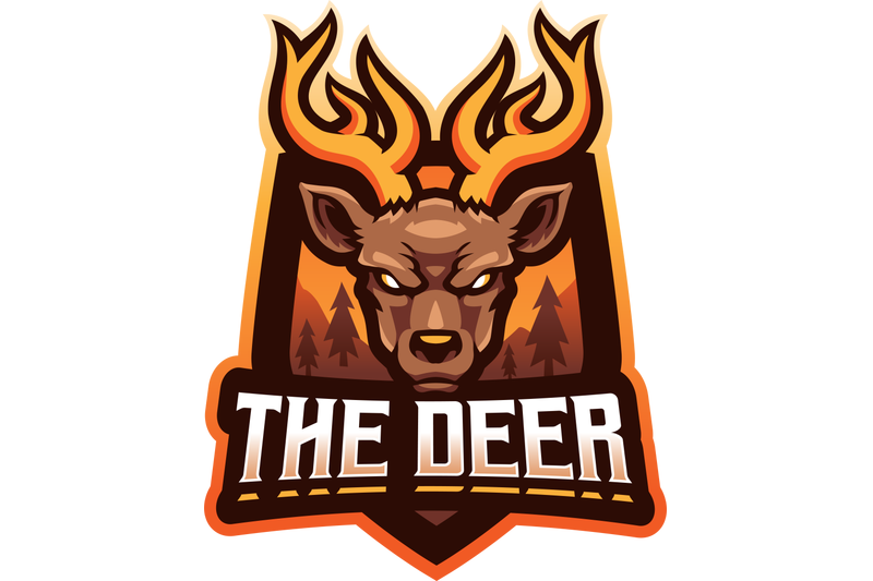 the-deer-esport-mascot-logo-design