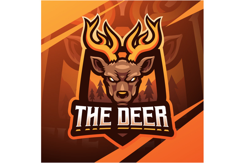 the-deer-esport-mascot-logo-design