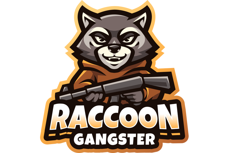 raccoon-gangster-esport-mascot-logo-design