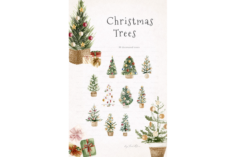 christmas-trees-composition-set