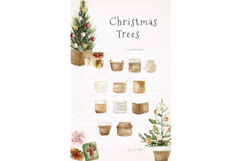 christmas-trees-element-set