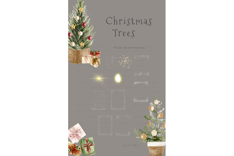 christmas-trees-element-set