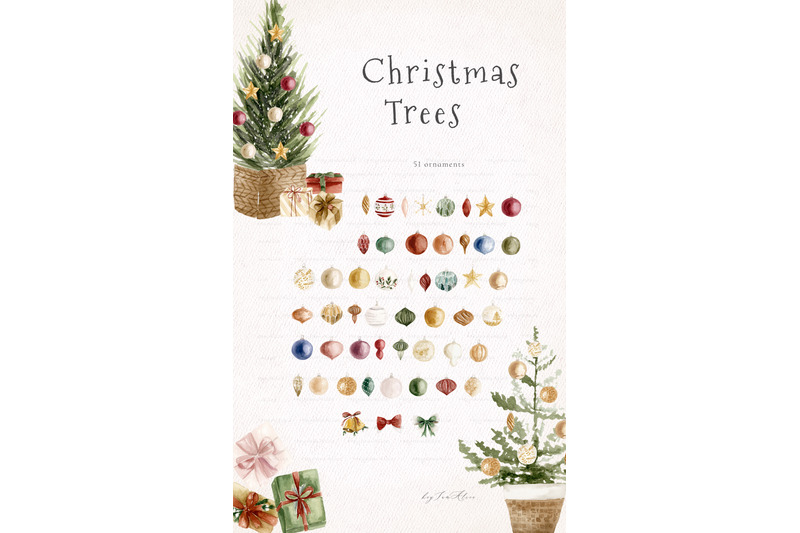 christmas-trees-element-set