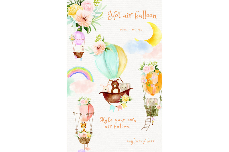 hot-air-balloon-element-set