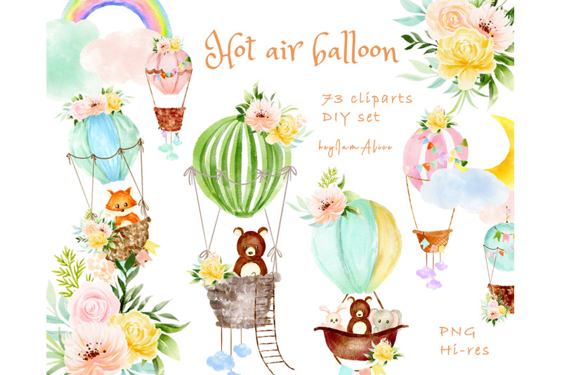 hot-air-balloon-element-set