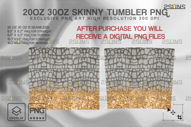 20oz-snake-skin-glitter-skinny-tumbler-seamless-pattern-design