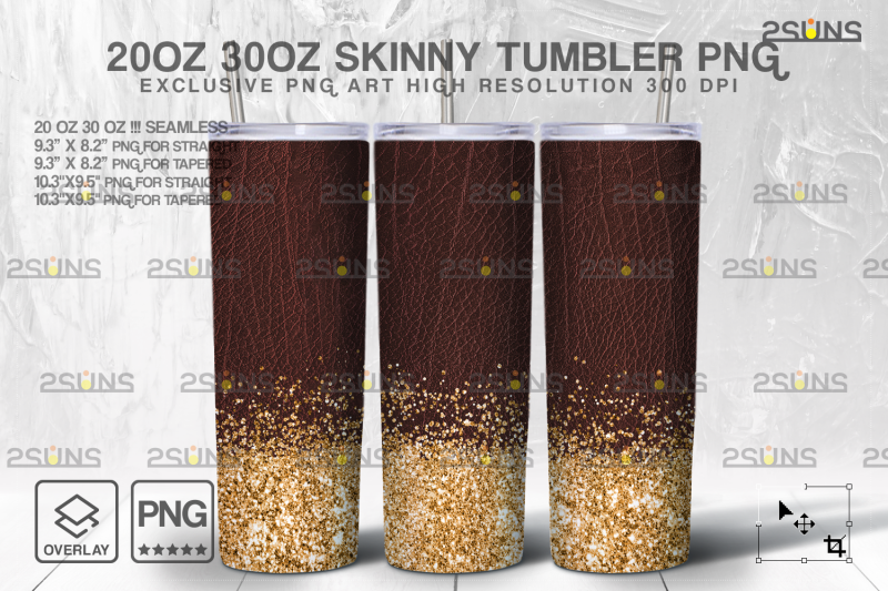 20oz-glitter-gold-leather-skinny-tumbler-seamless-pattern-design