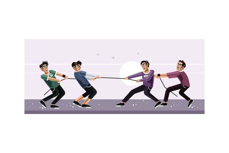 tug-of-war-vector-graphics-illustration