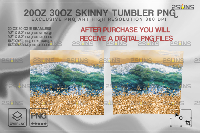 20oz-sea-gold-glitter-skinny-tumbler-seamless-design-sublimation-png