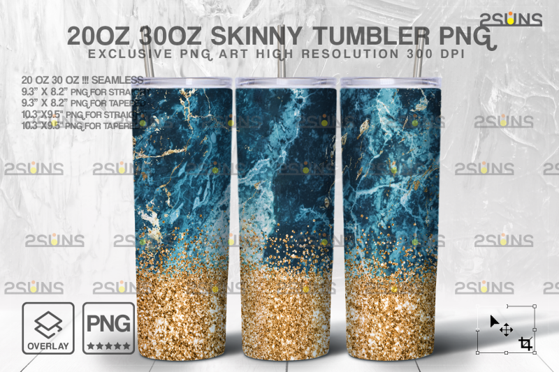 20oz-sea-gold-glitter-skinny-tumbler-seamless-design-sublimation-png