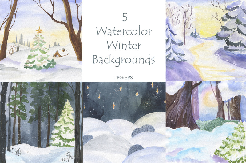christmas-watercolor-backgrounds