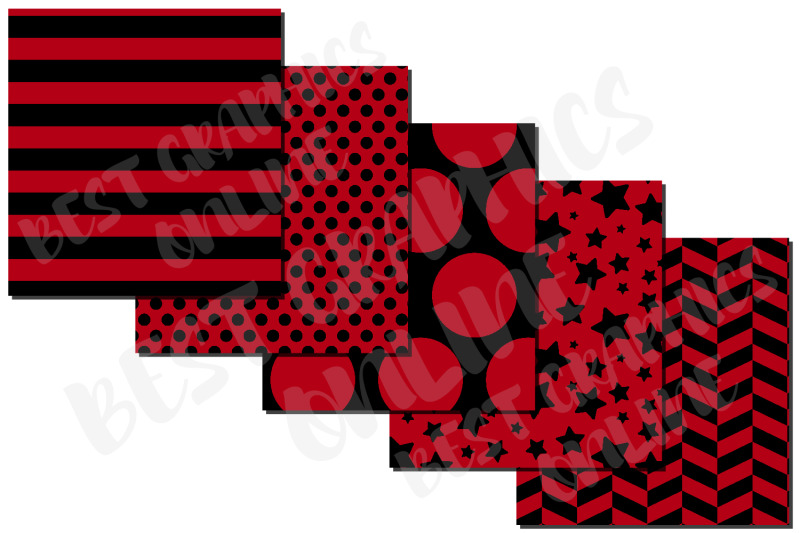 black-and-red-digital-background-papers-pattern-papers