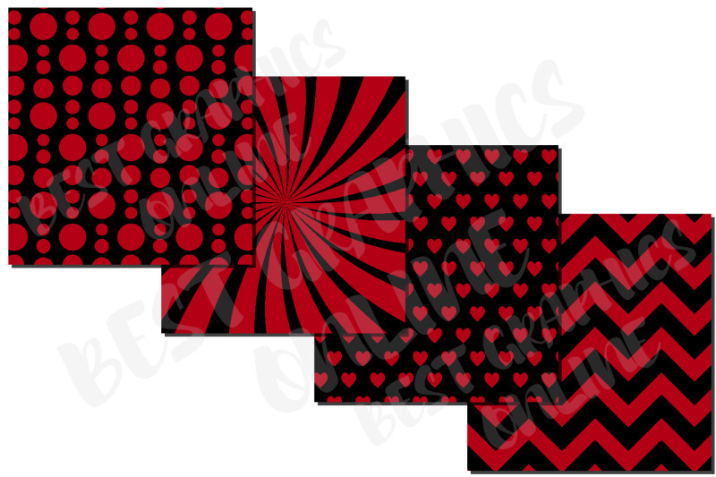 black-and-red-digital-background-papers-pattern-papers