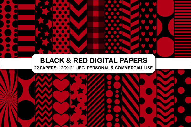 black-and-red-digital-background-papers-pattern-papers