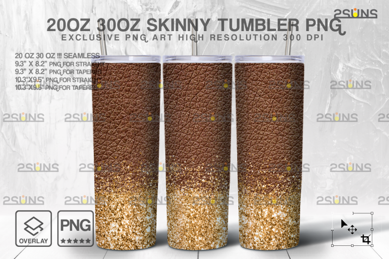 20oz-glitter-gold-leather-skinny-tumbler-seamless-pattern-design