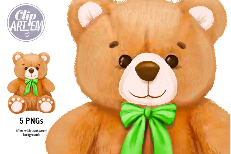 cute-green-boy-bear-clip-art-5-png-watercolor-images