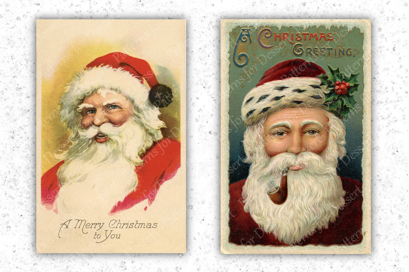 vintage-santa-christmas-cards