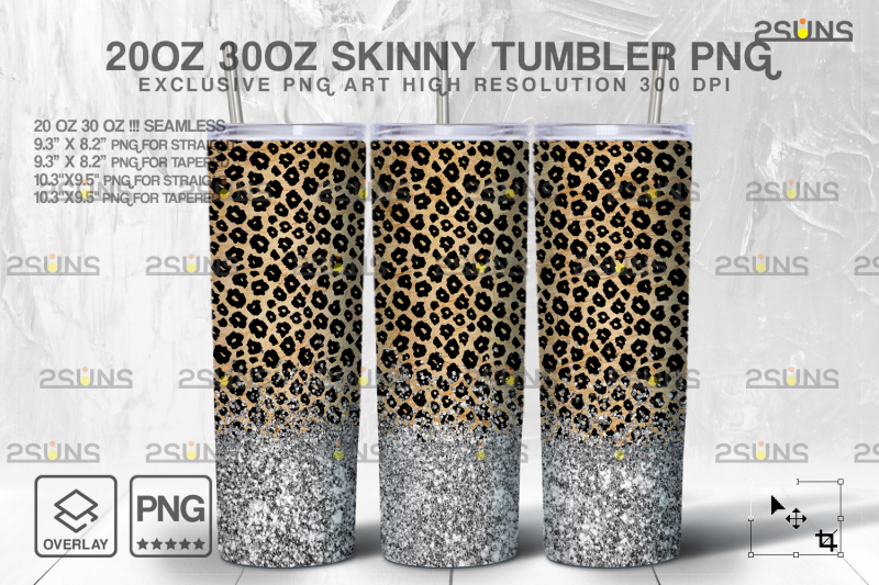 20oz-glitter-silver-leopard-skinny-tumbler-seamless-digital-design