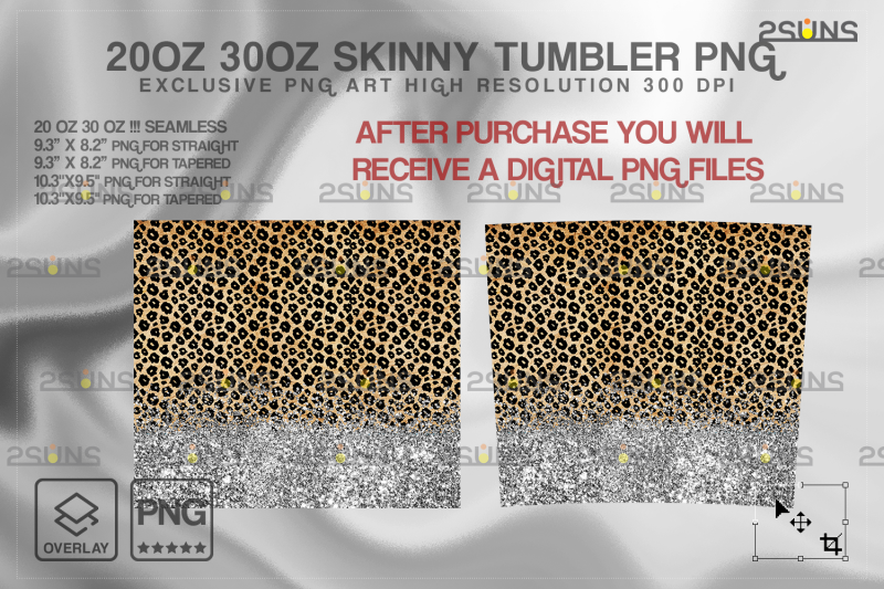 20oz-glitter-silver-leopard-skinny-tumbler-seamless-digital-design