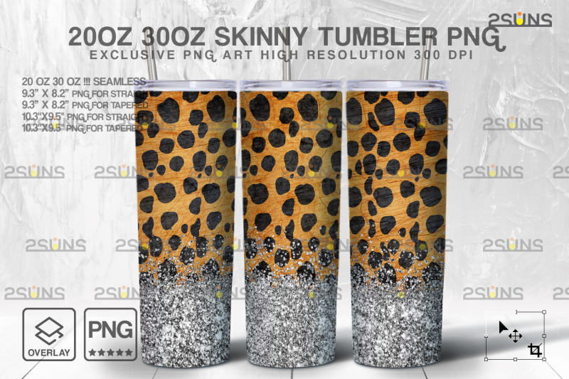 20oz-glitter-silver-leopard-skinny-tumbler-seamless-digital-design