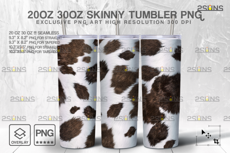 20oz-cow-hide-heifer-skinny-tumbler-seamless-design-sublimation-png