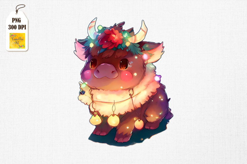 super-cute-baby-ox-christmas-lights