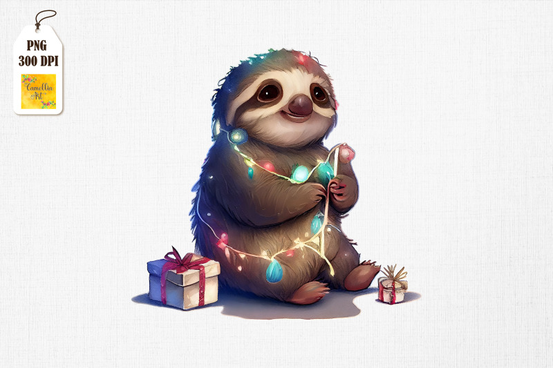 super-cute-baby-sloth-christmas-lights