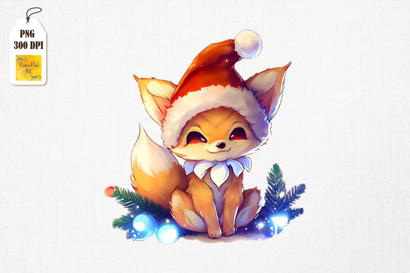 super-cute-baby-fox-christmas-lights