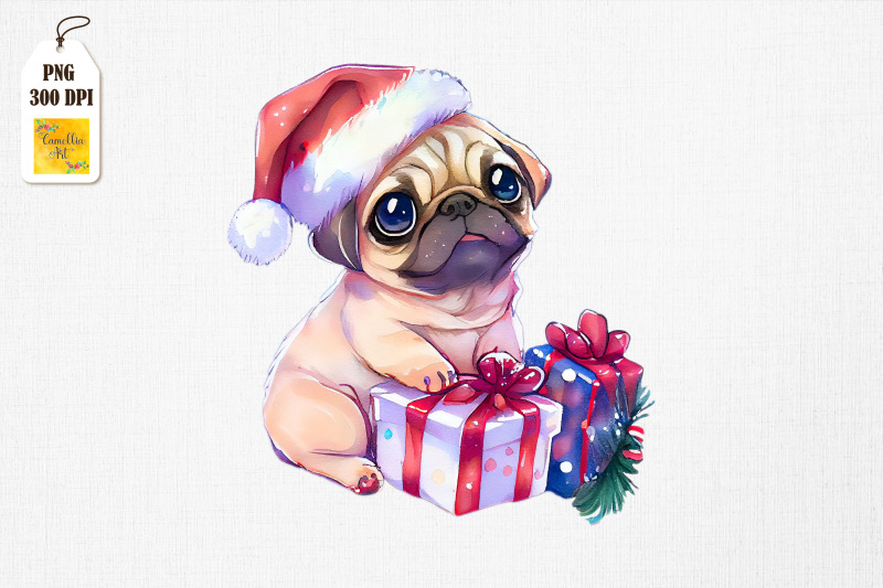 super-cute-baby-pug-christmas-lights