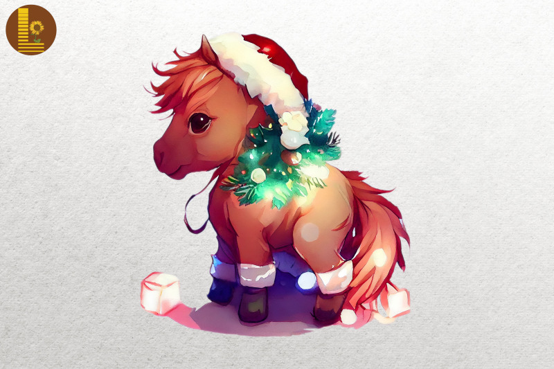 baby-horse-in-santa-hat-christmas