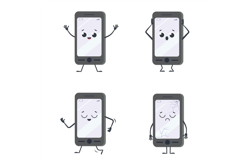 cartoon-smartphone-character-face-show-mood-and-feels