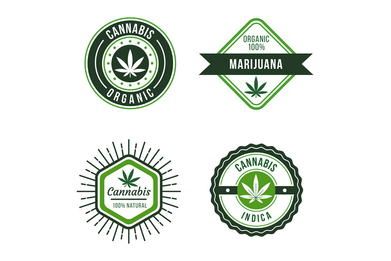 marijuana-label-medical-drugs-badge-natural-cannabis