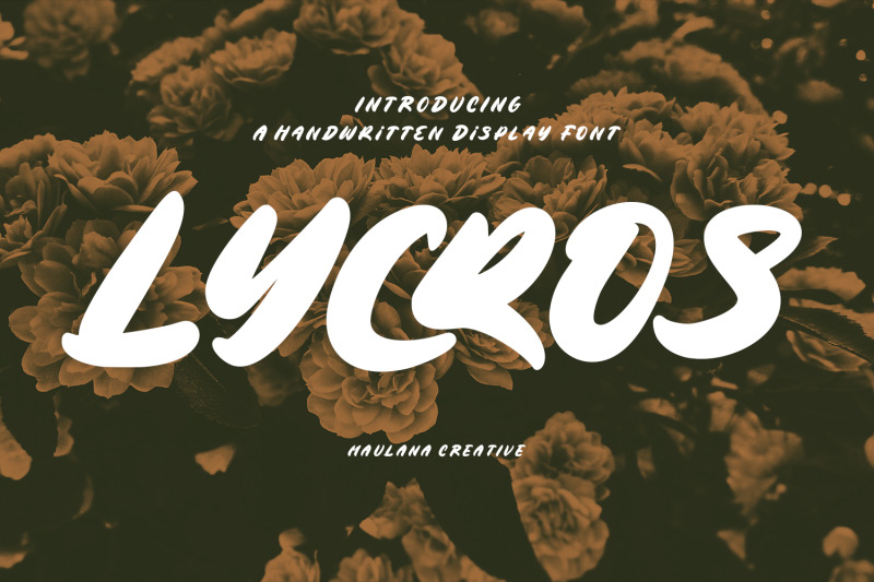 lycros-handwritten-display-font