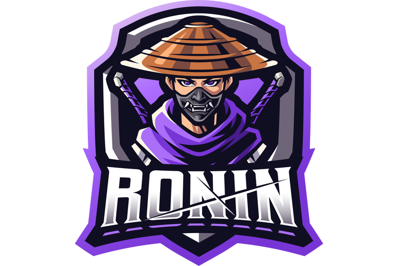 ronin-esport-mascot-logo-design